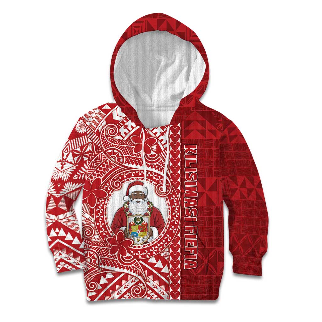 Tonga Christmas Kid Hoodie Kilisimasi Fiefia DT05 Hoodie Red - Polynesian Pride