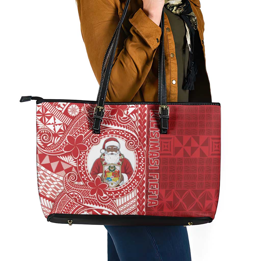 Tonga Christmas Leather Tote Bag Kilisimasi Fiefia DT05 - Polynesian Pride