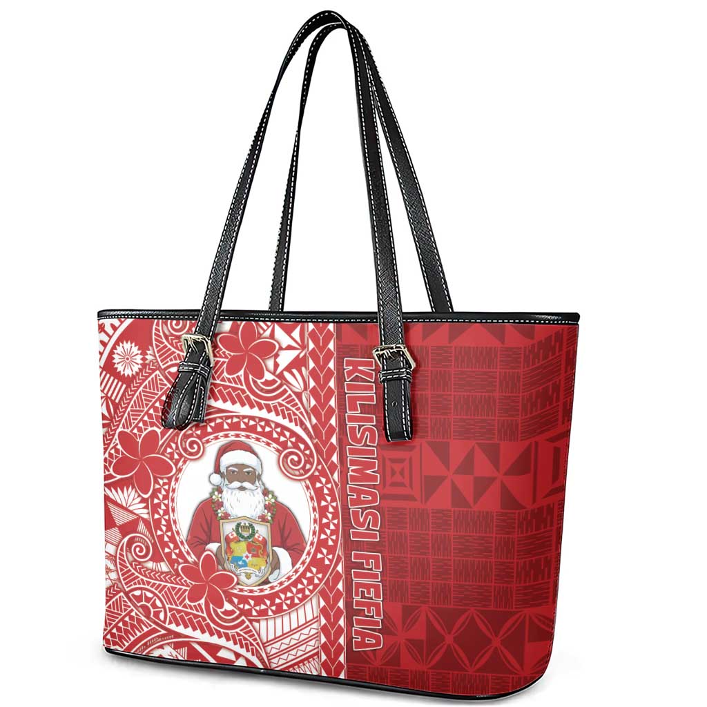 Tonga Christmas Leather Tote Bag Kilisimasi Fiefia DT05 - Polynesian Pride