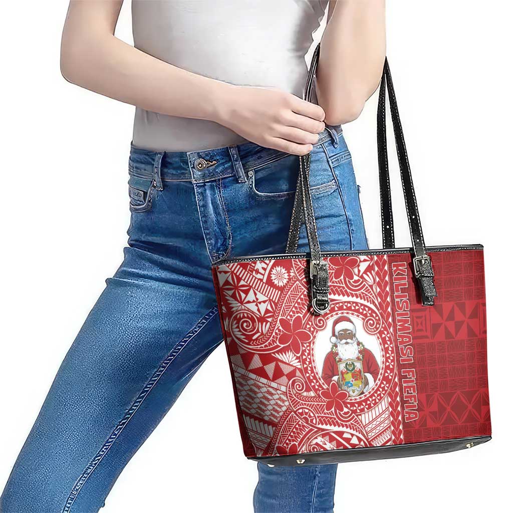Tonga Christmas Leather Tote Bag Kilisimasi Fiefia DT05 - Polynesian Pride