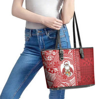 Tonga Christmas Leather Tote Bag Kilisimasi Fiefia DT05 - Polynesian Pride