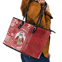 Tonga Christmas Leather Tote Bag Kilisimasi Fiefia DT05 - Polynesian Pride