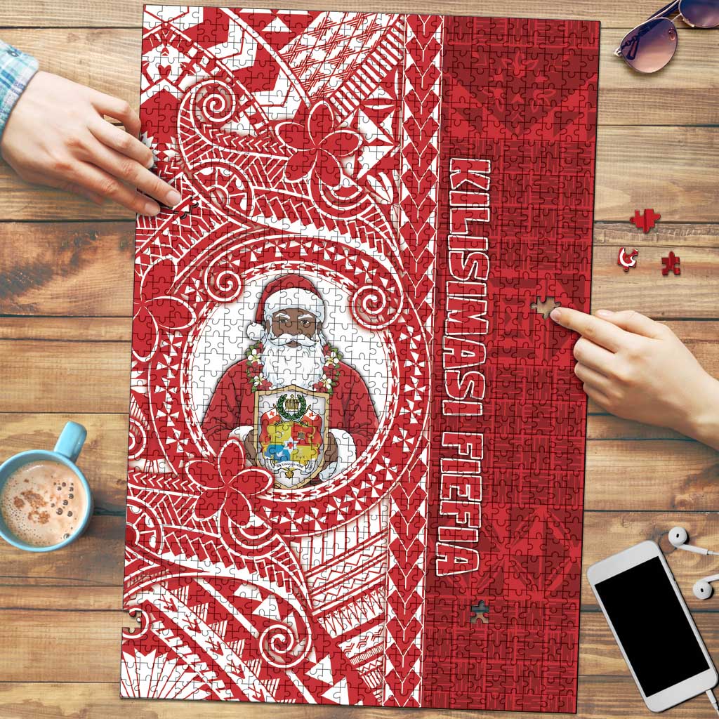Tonga Christmas Puzzle Kilisimasi Fiefia DT05 Red - Polynesian Pride