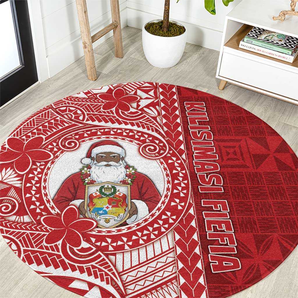 Tonga Christmas Round Carpet Kilisimasi Fiefia DT05 Red - Polynesian Pride