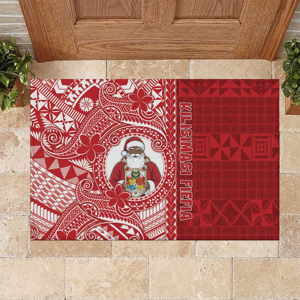 Tonga Christmas Rubber Doormat Kilisimasi Fiefia DT05 Red - Polynesian Pride