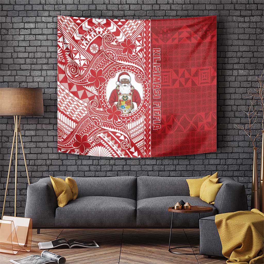 Tonga Christmas Tapestry Kilisimasi Fiefia DT05 Red - Polynesian Pride