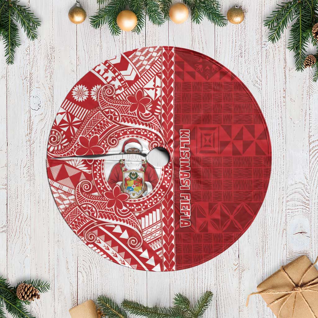 Tonga Christmas Tree Skirt Kilisimasi Fiefia DT05 Casual Red - Polynesian Pride