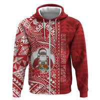 Tonga Christmas Zip Hoodie Kilisimasi Fiefia DT05 Zip Hoodie Red - Polynesian Pride