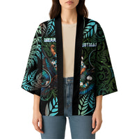 New Zealand Christmas Kimono Santa Riding Tui Bird Silver Fern DT05 - Polynesian Pride