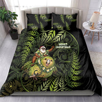 New Zealand Christmas Bedding Set Santa Riding Kakapo Bird Silver Fern DT05 - Polynesian Pride