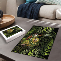 New Zealand Christmas Puzzle Santa Riding Kakapo Bird Silver Fern DT05 - Polynesian Pride