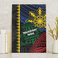 Philippines Christmas Canvas Wall Art Xmas Tree Filipino Tribal Patterns DT05 Without Frame Black - Polynesian Pride