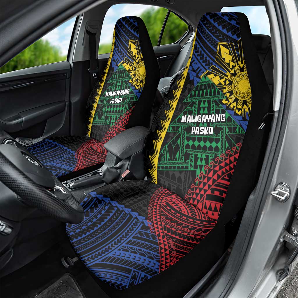 Philippines Christmas Car Seat Cover Xmas Tree Filipino Tribal Patterns DT05 - Polynesian Pride