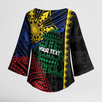 Personalised Philippines Christmas Kimono Sleeve Blouse Xmas Tree Filipino Tribal Patterns DT05 - Polynesian Pride