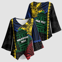 Personalised Philippines Christmas Kimono Sleeve Blouse Xmas Tree Filipino Tribal Patterns DT05 - Polynesian Pride