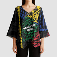 Personalised Philippines Christmas Kimono Sleeve Blouse Xmas Tree Filipino Tribal Patterns DT05 - Polynesian Pride