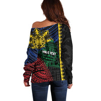 Personalised Philippines Christmas Off Shoulder Sweater Xmas Tree Filipino Tribal Patterns DT05 - Polynesian Pride