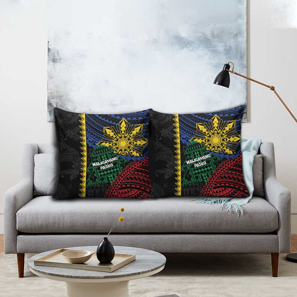 Philippines Christmas Pillow Cover Xmas Tree Filipino Tribal Patterns DT05 - Polynesian Pride