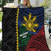 Philippines Christmas Quilt Xmas Tree Filipino Tribal Patterns DT05 Black - Polynesian Pride