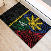 Philippines Christmas Rubber Doormat Xmas Tree Filipino Tribal Patterns DT05 - Polynesian Pride