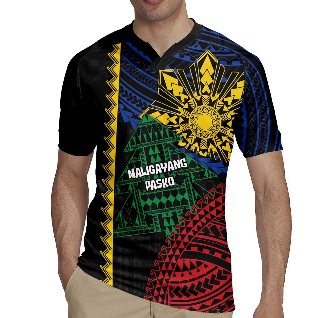 Personalised Philippines Christmas Rugby Jersey Xmas Tree Filipino Tribal Patterns DT05 - Polynesian Pride