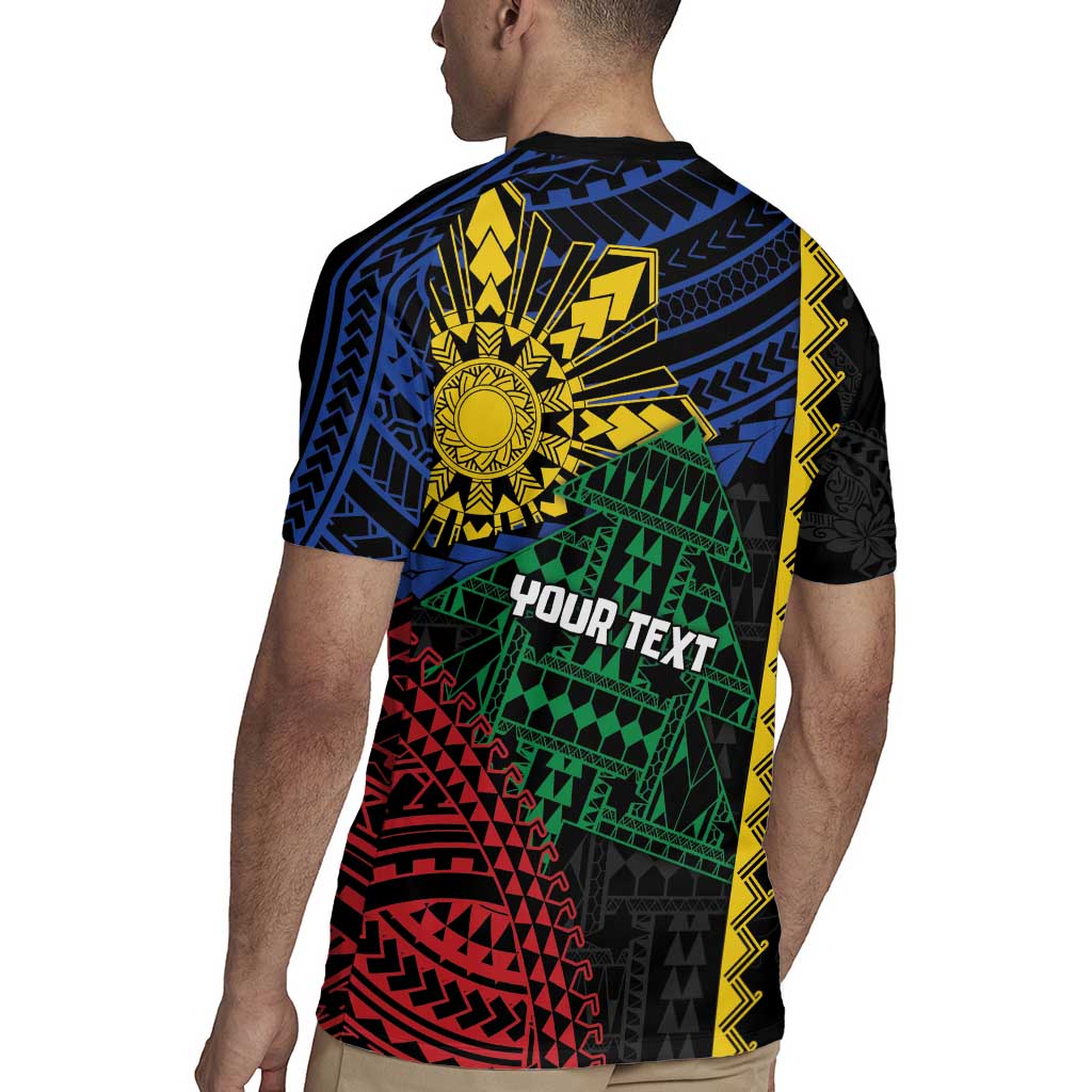 Personalised Philippines Christmas Rugby Jersey Xmas Tree Filipino Tribal Patterns DT05 - Polynesian Pride