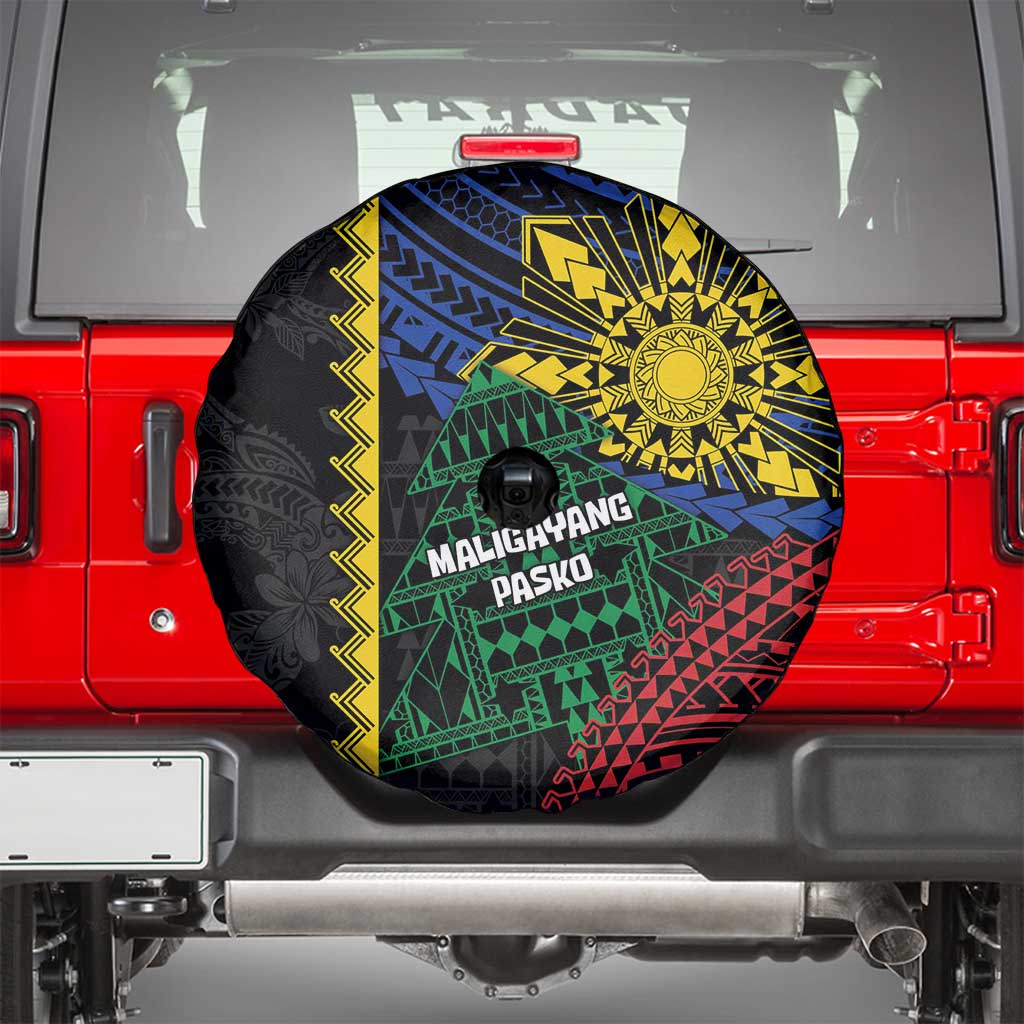 Philippines Christmas Spare Tire Cover Xmas Tree Filipino Tribal Patterns DT05 - Polynesian Pride