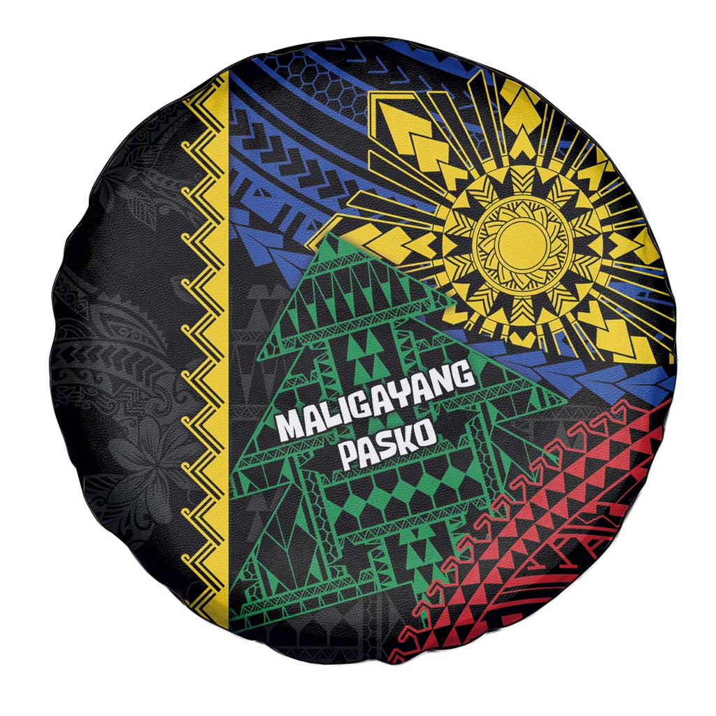 Philippines Christmas Spare Tire Cover Xmas Tree Filipino Tribal Patterns DT05 - Polynesian Pride