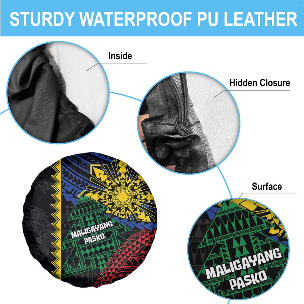 Philippines Christmas Spare Tire Cover Xmas Tree Filipino Tribal Patterns DT05 - Polynesian Pride