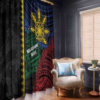 Philippines Christmas Window Curtain Xmas Tree Filipino Tribal Patterns DT05 - Polynesian Pride