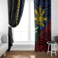 Philippines Christmas Window Curtain Xmas Tree Filipino Tribal Patterns DT05 - Polynesian Pride
