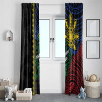 Philippines Christmas Window Curtain Xmas Tree Filipino Tribal Patterns DT05 - Polynesian Pride