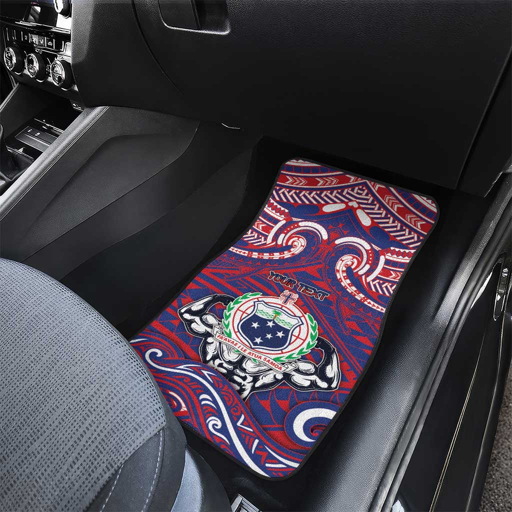 Personalised Samoa Gym Car Mats Muscle Samoan Tribal Waves DT05 - Polynesian Pride