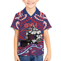 Personalised Samoa Gym Hawaiian Shirt Muscle Samoan Tribal Waves DT05 - Polynesian Pride