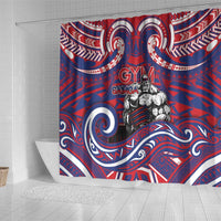 Samoa Gym Shower Curtain Muscle Samoan Tribal Waves DT05 - Polynesian Pride