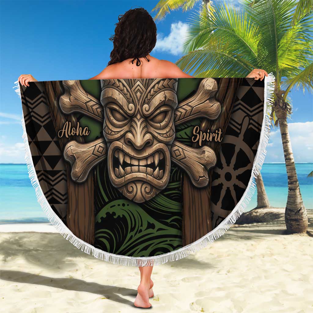 Hawaii Tiki Pirates Beach Blanket Kakau Pattern Polynesian Style DT05 - Polynesian Pride