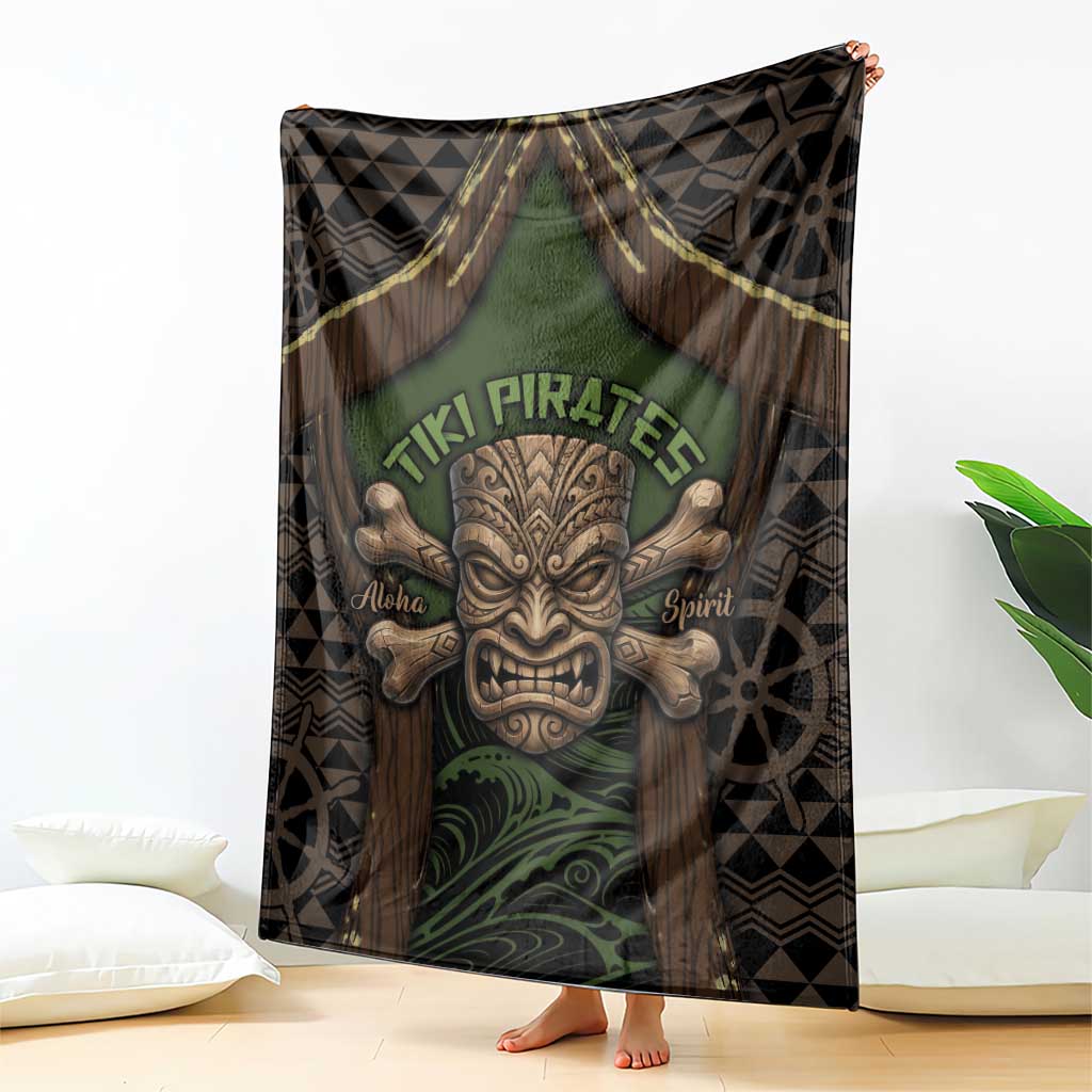 Hawaii Tiki Pirates Blanket Kakau Pattern Polynesian Style DT05 - Polynesian Pride
