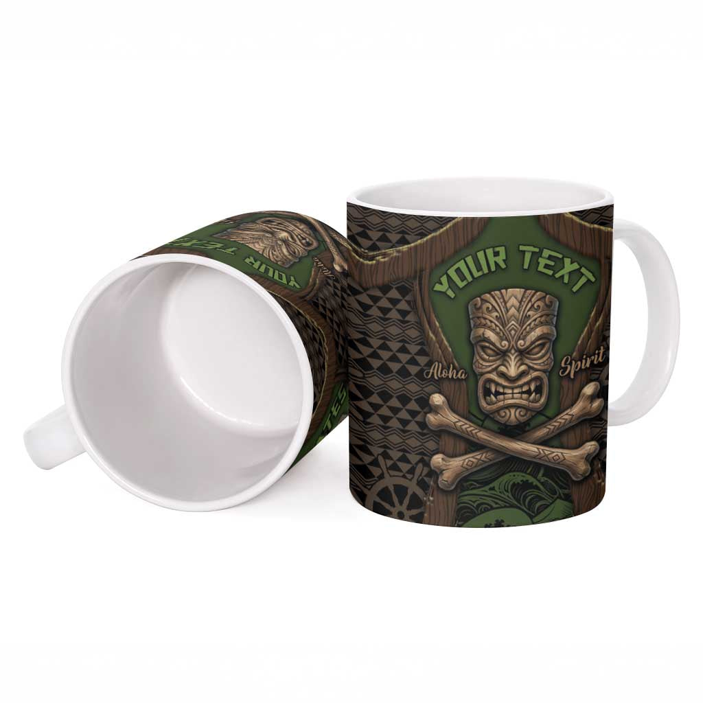 Personalised Hawaii Tiki Pirates Ceramic Mug Kakau Pattern Polynesian Style DT05 - Polynesian Pride