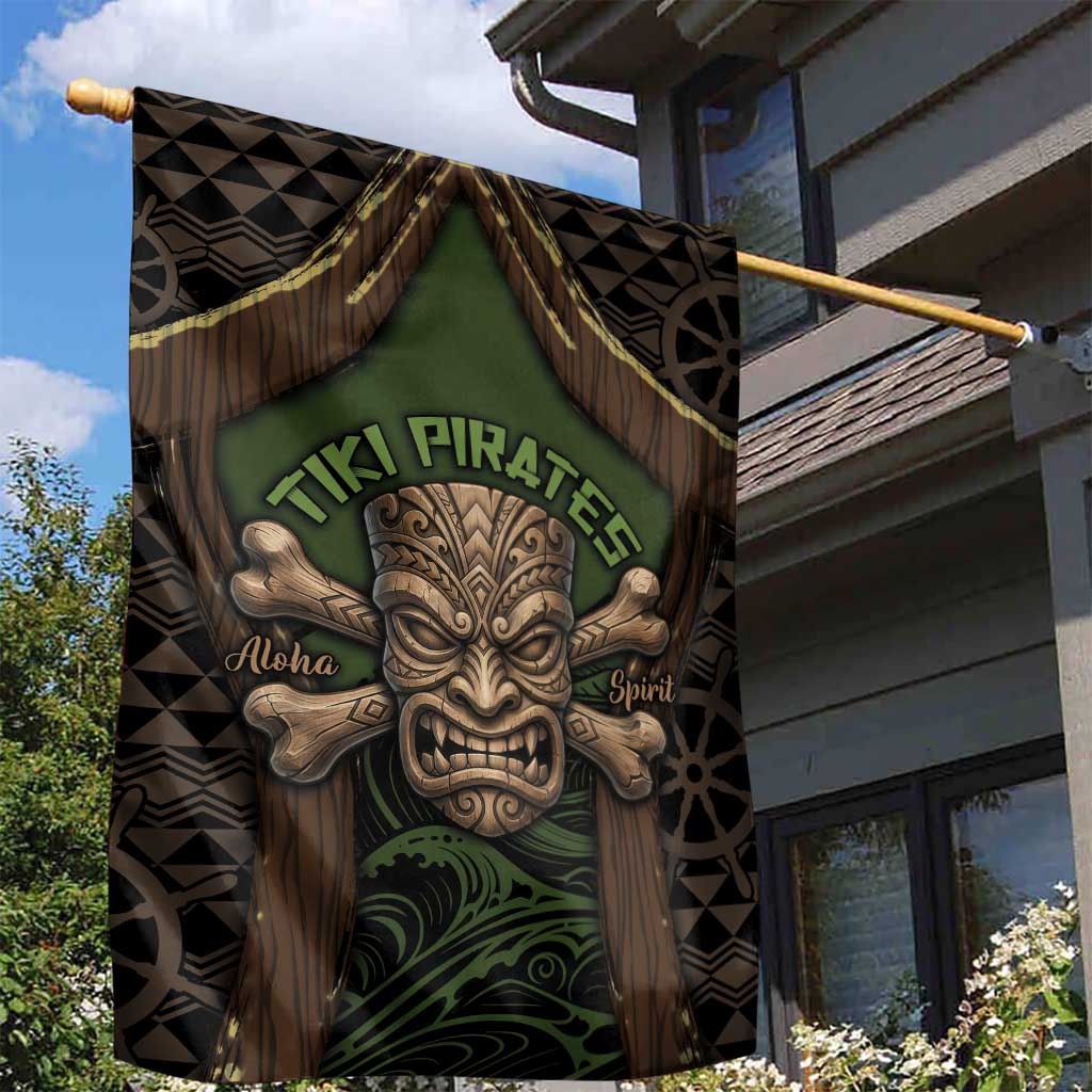 Hawaii Tiki Pirates Garden Flag Kakau Pattern Polynesian Style DT05 - Polynesian Pride