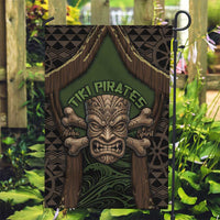 Hawaii Tiki Pirates Garden Flag Kakau Pattern Polynesian Style DT05 Garden Flag Green - Polynesian Pride
