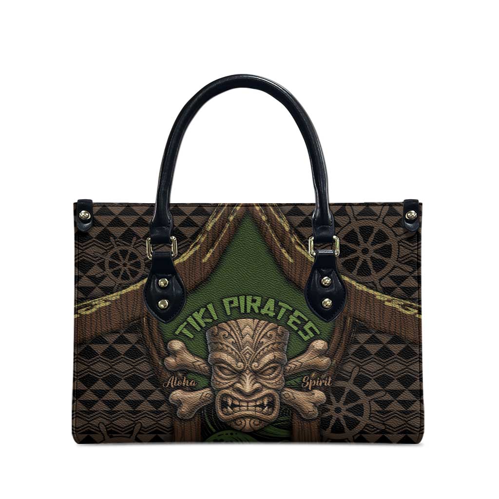 Hawaii Tiki Pirates Leather Bag Kakau Pattern Polynesian Style DT05 - Polynesian Pride