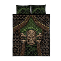 Hawaii Tiki Pirates Quilt Bed Set Kakau Pattern Polynesian Style DT05 - Polynesian Pride