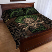 Hawaii Tiki Pirates Quilt Bed Set Kakau Pattern Polynesian Style DT05 - Polynesian Pride