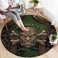 Hawaii Tiki Pirates Round Carpet Kakau Pattern Polynesian Style DT05 - Polynesian Pride