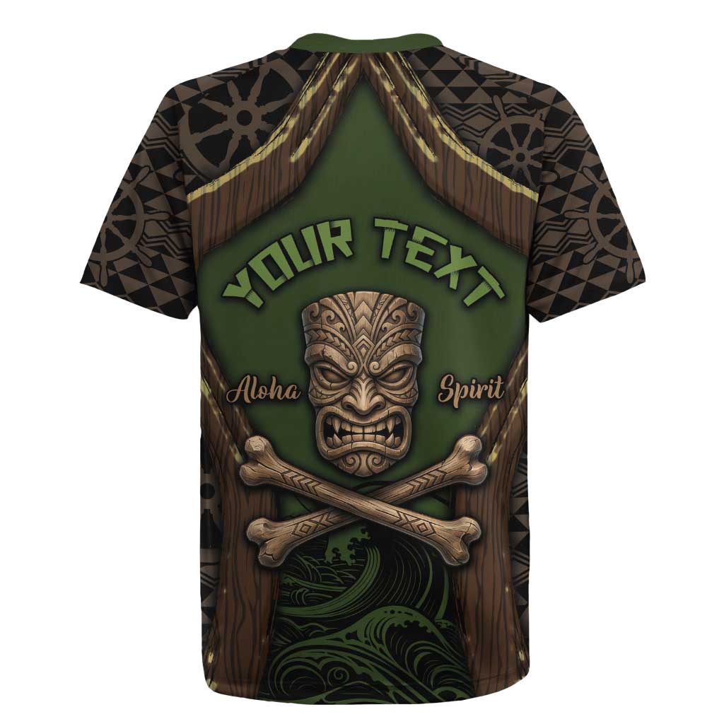 Personalised Hawaii Tiki Pirates Rugby Jersey Kakau Pattern Polynesian Style DT05 - Polynesian Pride