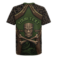 Personalised Hawaii Tiki Pirates Rugby Jersey Kakau Pattern Polynesian Style DT05 - Polynesian Pride