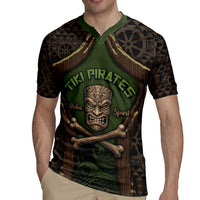 Personalised Hawaii Tiki Pirates Rugby Jersey Kakau Pattern Polynesian Style DT05 - Polynesian Pride