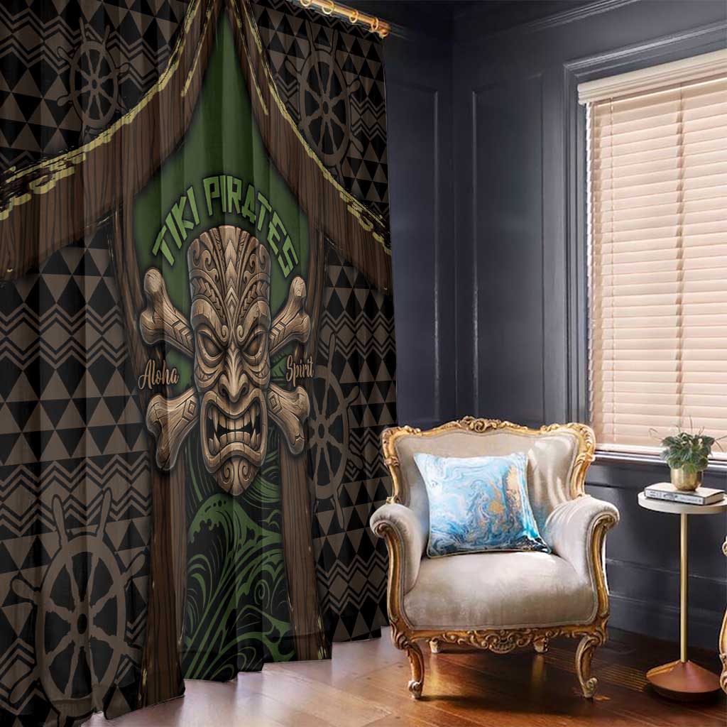Hawaii Tiki Pirates Window Curtain Kakau Pattern Polynesian Style DT05 - Polynesian Pride