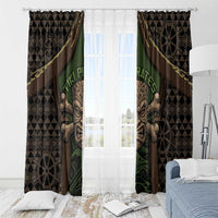 Hawaii Tiki Pirates Window Curtain Kakau Pattern Polynesian Style DT05 - Polynesian Pride