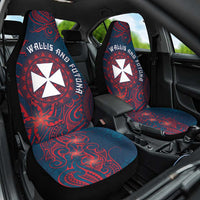 Wallis And Futuna Car Seat Cover Hibiscus Polynesian Tribal Pattern DT05 One Size Navy - Polynesian Pride